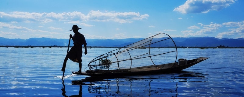 Inle Sunset view